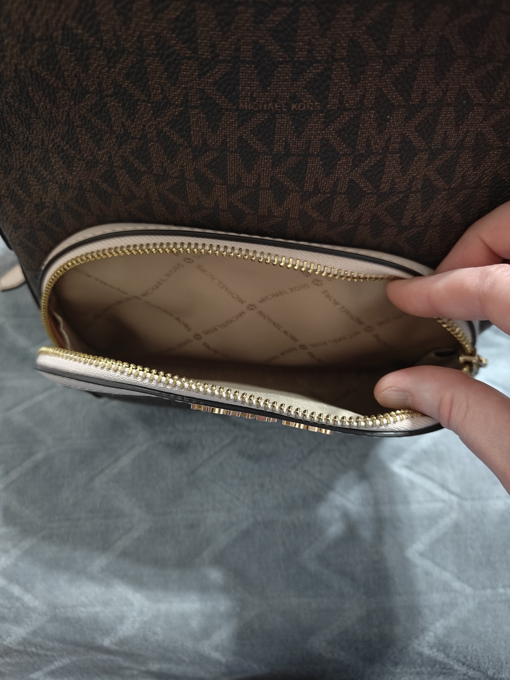 Michael Kors Signature Mini Backpack - USED (See Photos) - Picture 4 of 9